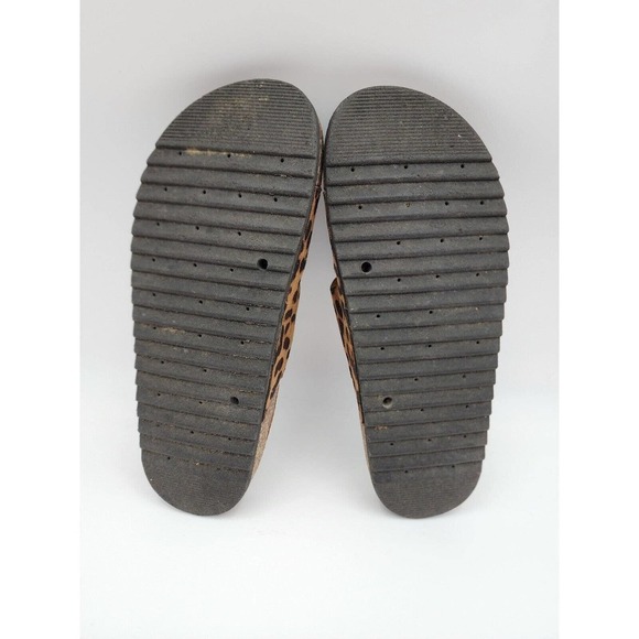 WEEBOO Leopard Suede Leather Slides Sandals Buckle Women's Size 7.5 - Picture 9 of 10